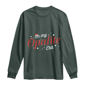 Santa Opalite Christmas Long Sleeve Shirt TS14 Dark Forest Green Print Your Wear