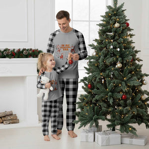 Funny Santa Girl Christmas Plaid Pajama Set TS14 White Plaid Print Your Wear