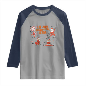 Funny Santa Girl Christmas Raglan Shirt TS14 Sport Gray Navy Print Your Wear