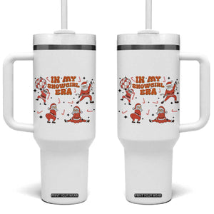 Funny Santa Girl Christmas Tumbler With Handle TS14 One Size: 40 oz White Print Your Wear