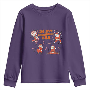 Funny Santa Girl Christmas Youth Sweatshirt TS14 Purple Print Your Wear