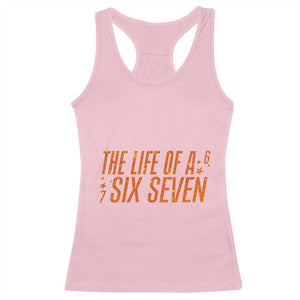 67 Six Seven Meme Racerback Tank Top TS14 Light Pink Print Your Wear