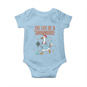 Funny Goose Nurse Christmas Baby Onesie The Life Of A Shownurrse TS14 Light Blue Print Your Wear