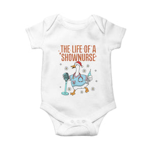 Funny Goose Nurse Christmas Baby Onesie The Life Of A Shownurrse TS14 White Print Your Wear