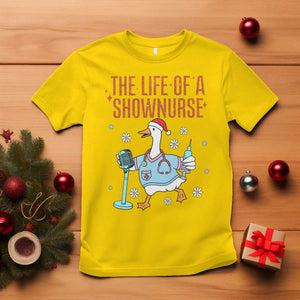 Funny Goose Nurse Christmas T Shirt The Life Of A Shownurrse TS14 Daisy Print Your Wear