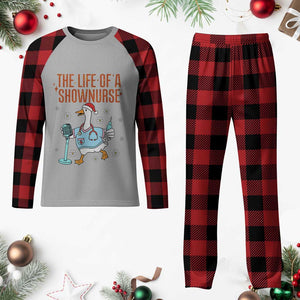 Funny Goose Nurse Christmas Plaid Pajama Set The Life Of A Shownurrse TS14 Buffalo Plaid Print Your Wear