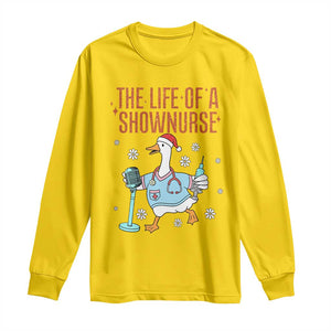 Funny Goose Nurse Christmas Long Sleeve Shirt The Life Of A Shownurrse TS14 Daisy Print Your Wear