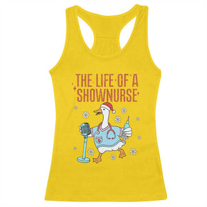 Funny Goose Nurse Christmas Racerback Tank Top The Life Of A Shownurrse TS14 Daisy Print Your Wear