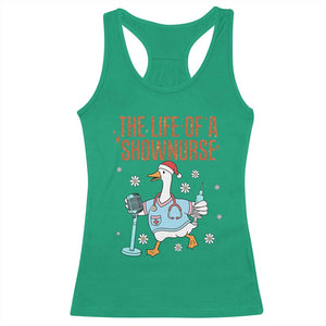 Funny Goose Nurse Christmas Racerback Tank Top The Life Of A Shownurrse TS14 Irish Green Print Your Wear