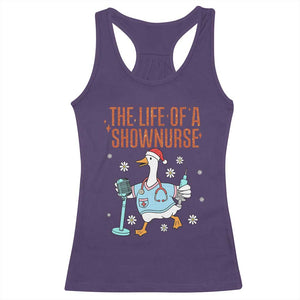 Funny Goose Nurse Christmas Racerback Tank Top The Life Of A Shownurrse TS14 Purple Print Your Wear