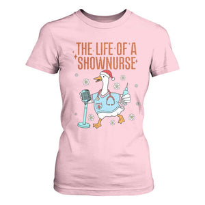 Funny Goose Nurse Christmas T Shirt For Women The Life Of A Shownurrse TS14 Light Pink Print Your Wear