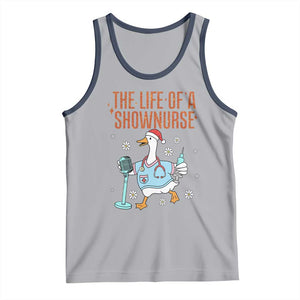 Funny Goose Nurse Christmas Tank Top The Life Of A Shownurrse TS14 Athletic Heather Navy Print Your Wear