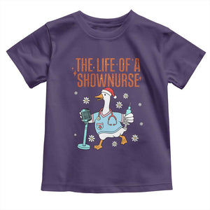 Funny Goose Nurse Christmas Toddler T Shirt The Life Of A Shownurrse TS14 Purple Print Your Wear
