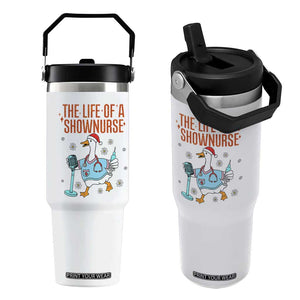 Funny Goose Nurse Christmas Flip Straw Tumbler The Life Of A Shownurrse TS14 One Size: 30 oz White Print Your Wear