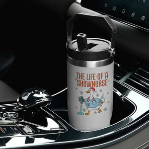 Funny Goose Nurse Christmas Flip Straw Tumbler The Life Of A Shownurrse TS14 Print Your Wear