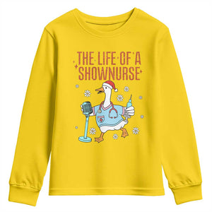 Funny Goose Nurse Christmas Youth Sweatshirt The Life Of A Shownurrse TS14 Daisy Print Your Wear