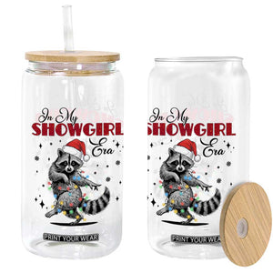 Funny Raccoon Christmas Glass Can In My Costume Era Xmas TS14 Print Your Wear