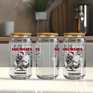 Funny Raccoon Christmas Glass Can In My Costume Era Xmas TS14 Print Your Wear