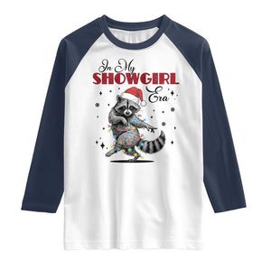 Funny Raccoon Christmas Raglan Shirt In My Costume Era Xmas TS14 White Navy Print Your Wear