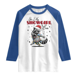 Funny Raccoon Christmas Raglan Shirt In My Costume Era Xmas TS14 White Royal Print Your Wear
