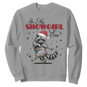 Funny Raccoon Christmas Sweatshirt In My Costume Era Xmas TS14 Sport Gray Print Your Wear
