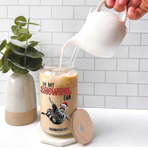 Funny Raccoon Christmas Glass Can In My Costume Era TS14 Print Your Wear