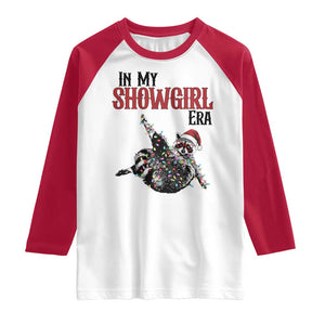 Funny Raccoon Christmas Raglan Shirt In My Costume Era TS14 White Red Print Your Wear