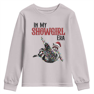 Funny Raccoon Christmas Youth Sweatshirt In My Costume Era TS14 Ice Gray Print Your Wear