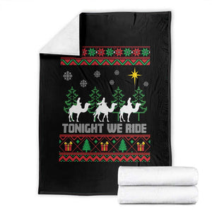 Tonight We Ride Throw Blanket Three Wise Men Nativity Scene Christmas TS14 Black Print Your Wear