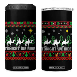 Tonight We Ride 4 in 1 Can Cooler Tumbler Three Wise Men Nativity Scene Christmas TS14 One Size: 16 oz Black Print Your Wear