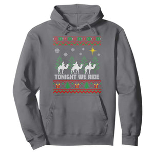 Tonight We Ride Hoodie Three Wise Men Nativity Scene Christmas TS14 Charcoal Print Your Wear