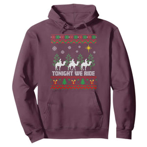 Tonight We Ride Hoodie Three Wise Men Nativity Scene Christmas TS14 Maroon Print Your Wear