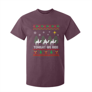 Tonight We Ride T Shirt For Kid Three Wise Men Nativity Scene Christmas TS14 Maroon Print Your Wear