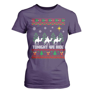 Tonight We Ride T Shirt For Women Three Wise Men Nativity Scene Christmas TS14 Purple Print Your Wear