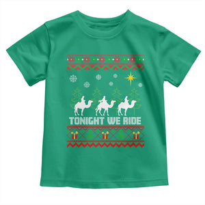 Tonight We Ride Toddler T Shirt Three Wise Men Nativity Scene Christmas TS14 Irish Green Print Your Wear