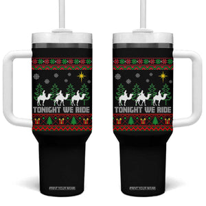 Tonight We Ride Tumbler With Handle Three Wise Men Nativity Scene Christmas TS14 One Size: 40 oz Black Print Your Wear