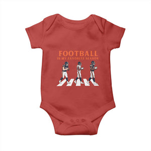 Football Is My Favorite Season Baby Onesie Funny Football Lover TS14 Red Print Your Wear