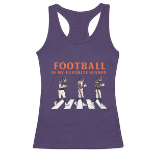 Football Is My Favorite Season Racerback Tank Top Funny Football Lover TS14 Purple Print Your Wear