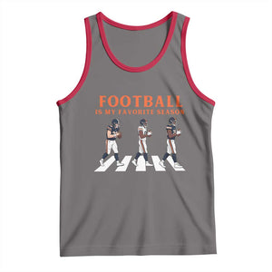 Football Is My Favorite Season Tank Top Funny Football Lover TS14 Deep Heather Red Print Your Wear