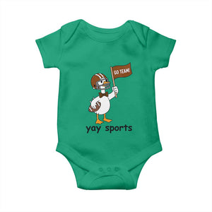 Silly Goose Football Baby Onesie Yays Sport TS14 Irish Green Print Your Wear