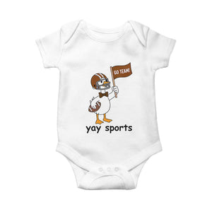 Silly Goose Football Baby Onesie Yays Sport TS14 White Print Your Wear