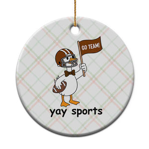 Silly Goose Football Ceramic Ornament Yays Sport TS14 1pc Christmas Plaid Print Your Wear