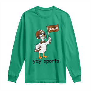 Silly Goose Football Long Sleeve Shirt Yays Sport TS14 Irish Green Print Your Wear