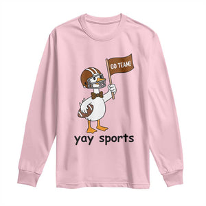 Silly Goose Football Long Sleeve Shirt Yays Sport TS14 Light Pink Print Your Wear