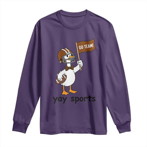 Silly Goose Football Long Sleeve Shirt Yays Sport TS14 Purple Print Your Wear