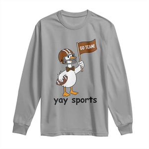 Silly Goose Football Long Sleeve Shirt Yays Sport TS14 Sport Gray Print Your Wear