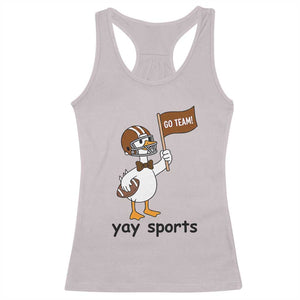 Silly Goose Football Racerback Tank Top Yays Sport TS14 Ice Gray Print Your Wear