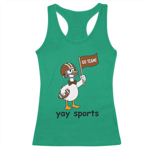 Silly Goose Football Racerback Tank Top Yays Sport TS14 Irish Green Print Your Wear