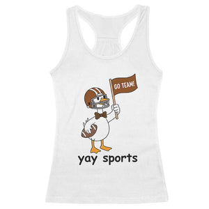 Silly Goose Football Racerback Tank Top Yays Sport TS14 White Print Your Wear
