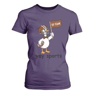 Silly Goose Football T Shirt For Women Yays Sport TS14 Purple Print Your Wear